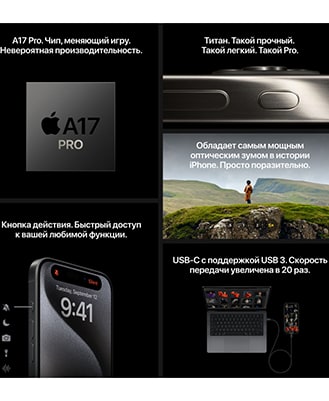 Apple iPhone 15 Pro (Восстановленный) 1Tb White Titanium (Белый титановый) — white