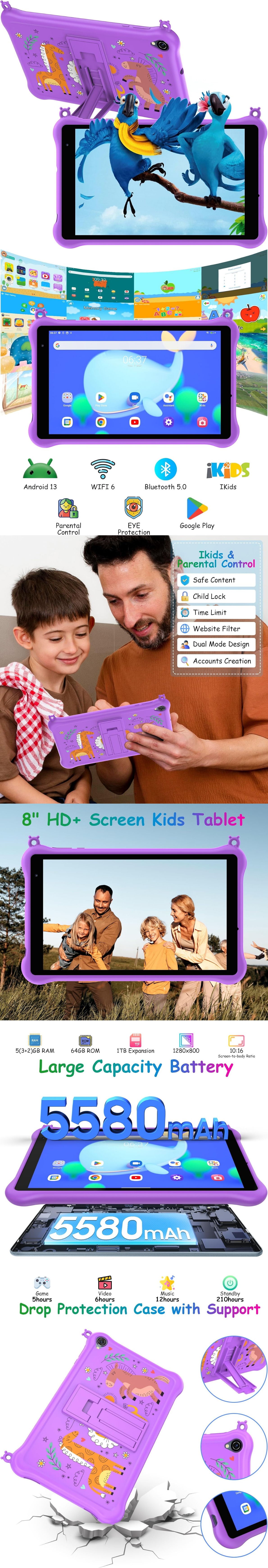Blackview Tab 50 Kids 3Gb/64Gb Magic Purple (Фиолетовый)