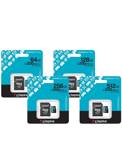 Kingston 512Gb microSDXC Canvas Go Plus 170MB/s Read UHS-I, C10, U3, V30, A2/A1 Memory Card (SDCG3/512Gb)