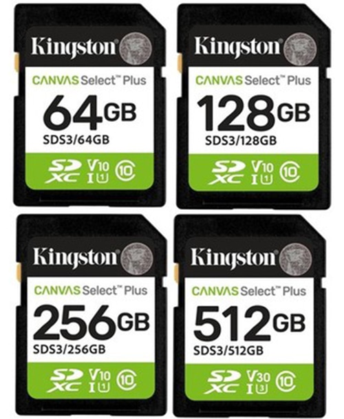 Kingston 256Gb microSDXC Canvas Select Plus 100MB/s Read A1 Class 10 UHS-I Memory Card (SDCS2/256Gb)
