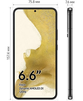 Samsung Galaxy S22 Plus 5G РЕФ (1 Сим) 8Gb/256Gb Black (Чёрный Фантом) — black