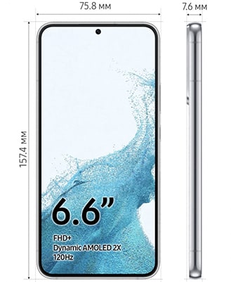 Samsung Galaxy S22 Plus 5G РЕФ (1 Сим) 8Gb/256Gb Phantom White(Белый Фантом) — white