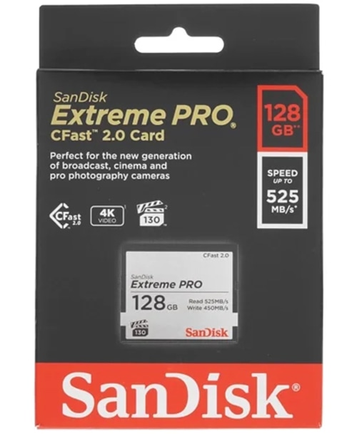 SanDisk 128GB Extreme PRO CFast 2.0 Memory Card (SDCFSP-128G-G46D)